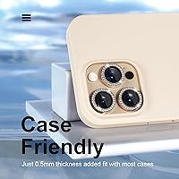 Vista 66 de Misea [3+1] for iPhone 14 Pro/iPhone 14 Pro Max Camera Lens Protector Bling, 9H Tempered Glass Camera Cover Screen Protector Metal Individual Ring