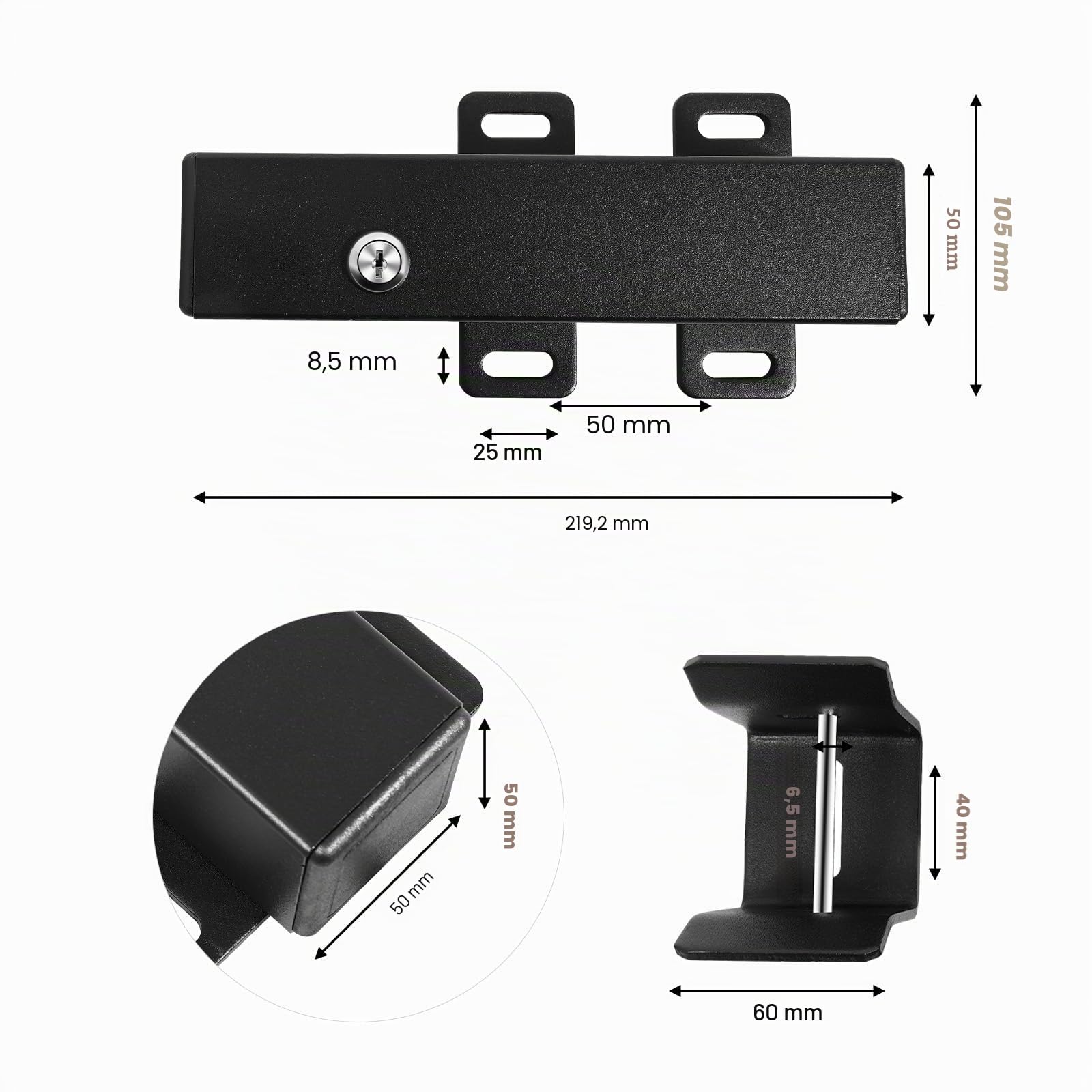 Serrure électrique automatique DC 24 V, loquet de portail résistant, ouverture en 1 seconde