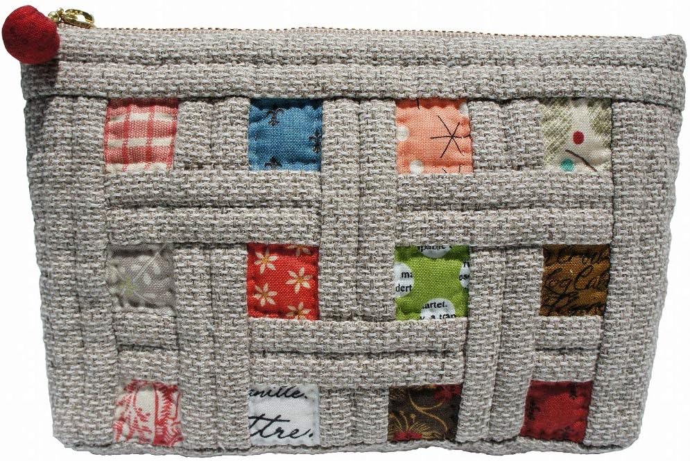 Mori [Suntory 明美 Patchwork Kit] Cloth Pouch Sampler Finished Product Size Height 12 cm X Width 20 cm X Width 3 cm