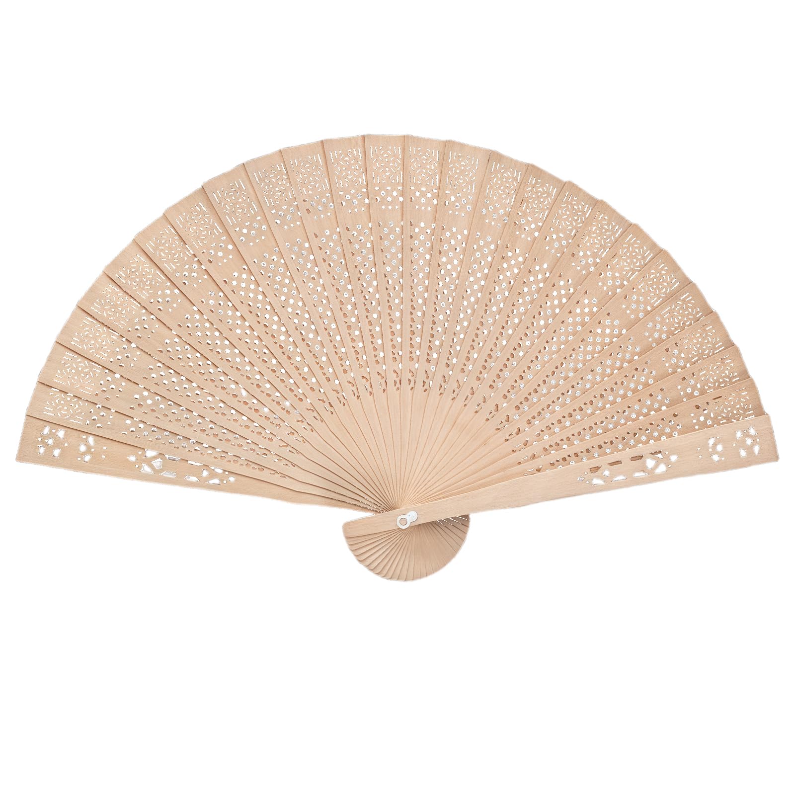 4 Pcs Wooden Folding Hand Fan Vintage Folding Chinese Fan Hollow Carving Wood Wedding Party Home Hollow Wood Hand Wooden Handheld Folding