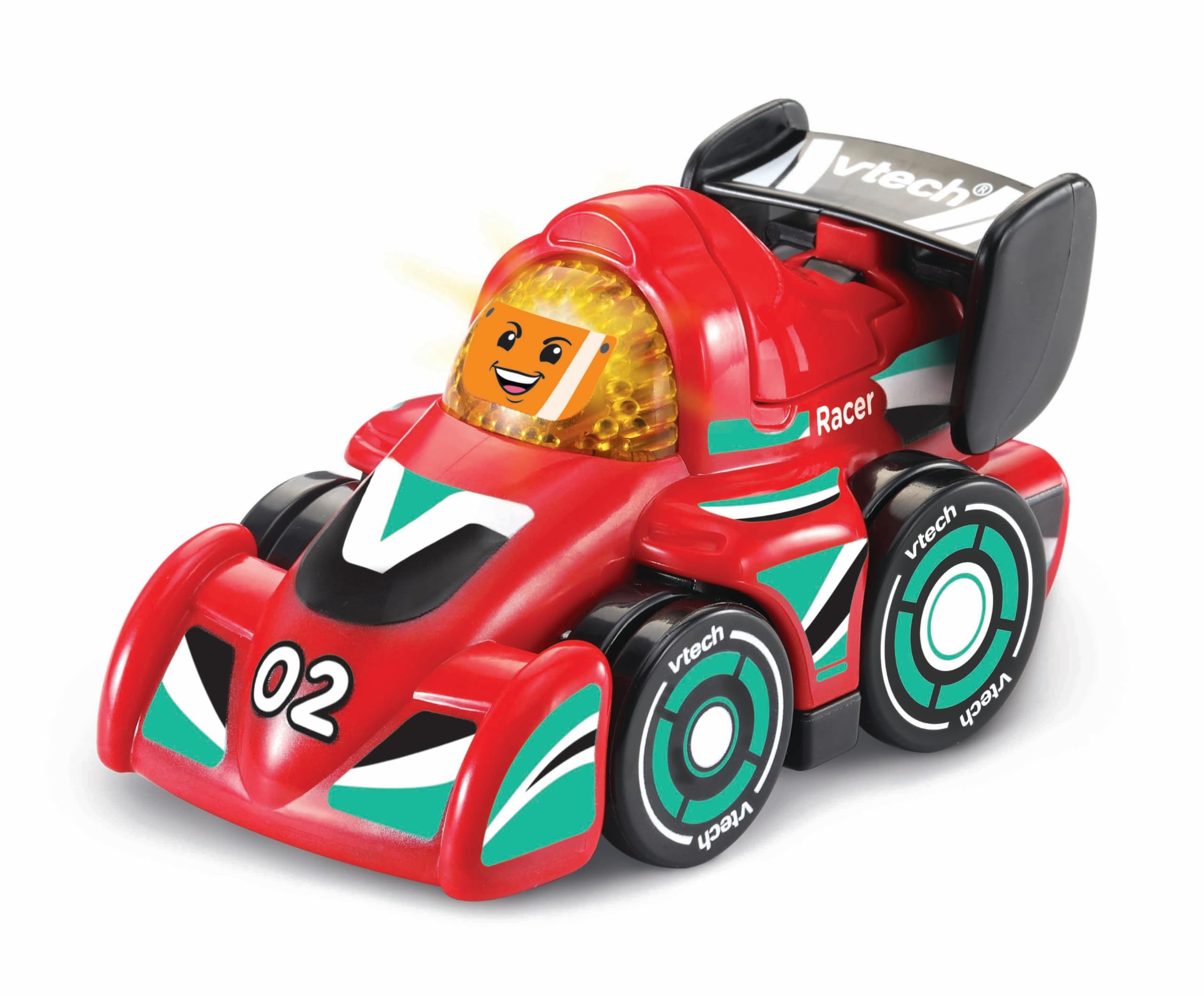 VTech Toot-Toot Drivers V Racers Red, Interactive Toddlers Toy, Pretend Play with Lights and Sounds, Gift For Ages 12 Months, 2, 3, 4+ Years, English Version