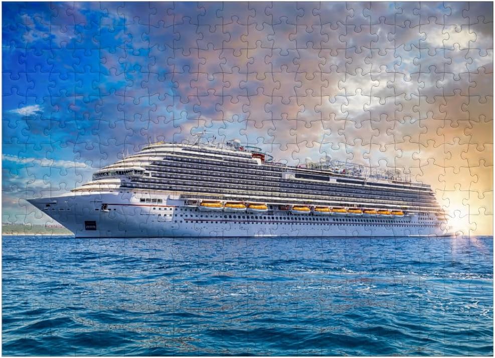 MyPuzzle Cruise Ship in The Caribbean - Premium 500 Piece Jigsaw Puzzle for Adults