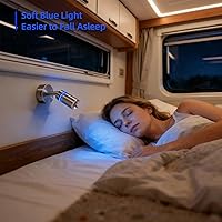 Vista 9 de THALASSA Lámpara de lectura LED interior de RV de 12V con puerto USB de 5V - Interruptor táctil integrado, brillo regulable, montaje en superficie