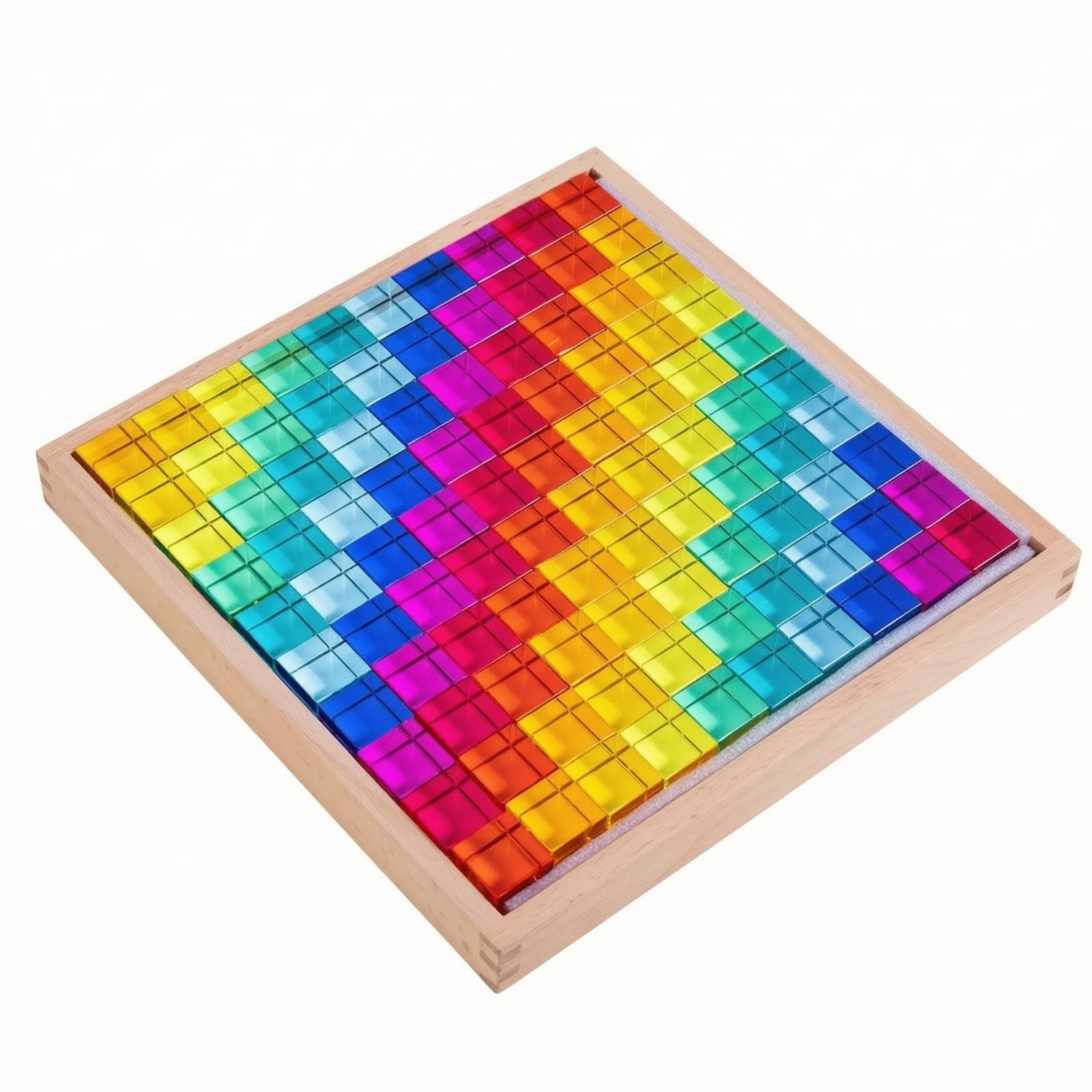 100 Piezas Cubos Acrílicos Creativo
