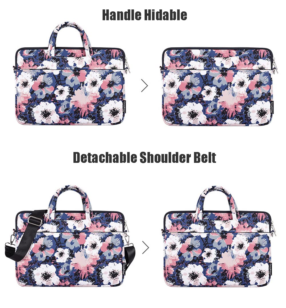 Borsa per computer portatile, tablet, notebook, PC, valigetta per computer, multi tasche, tracolla da 33 a 38 cm