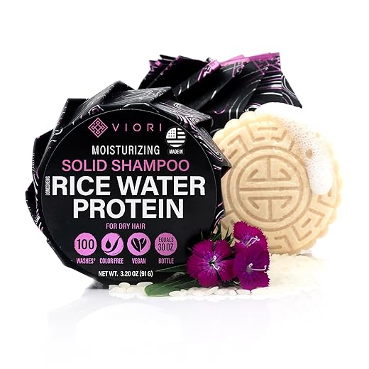 Viori Shampoo Bar, Terrace Garden - Handcrafted with Longsheng Rice Water & Natural Ingredients - Sulfate-free, Paraben-free, Cruelty-free, Phthalate-free, pH balanced 100% Vegan, Zero-Waste