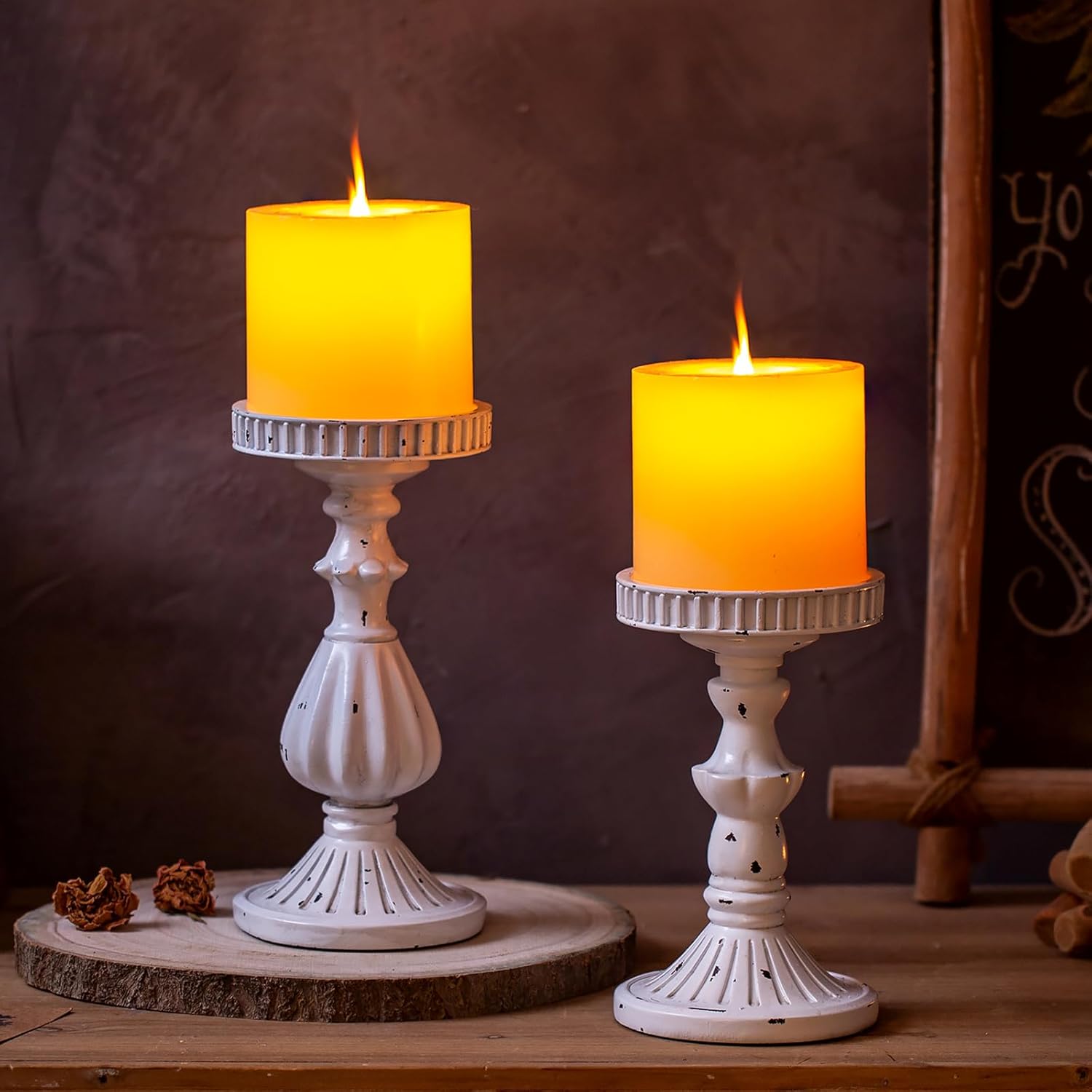 Candle Holders for Pillar Candles Decor Romadedi Vintage