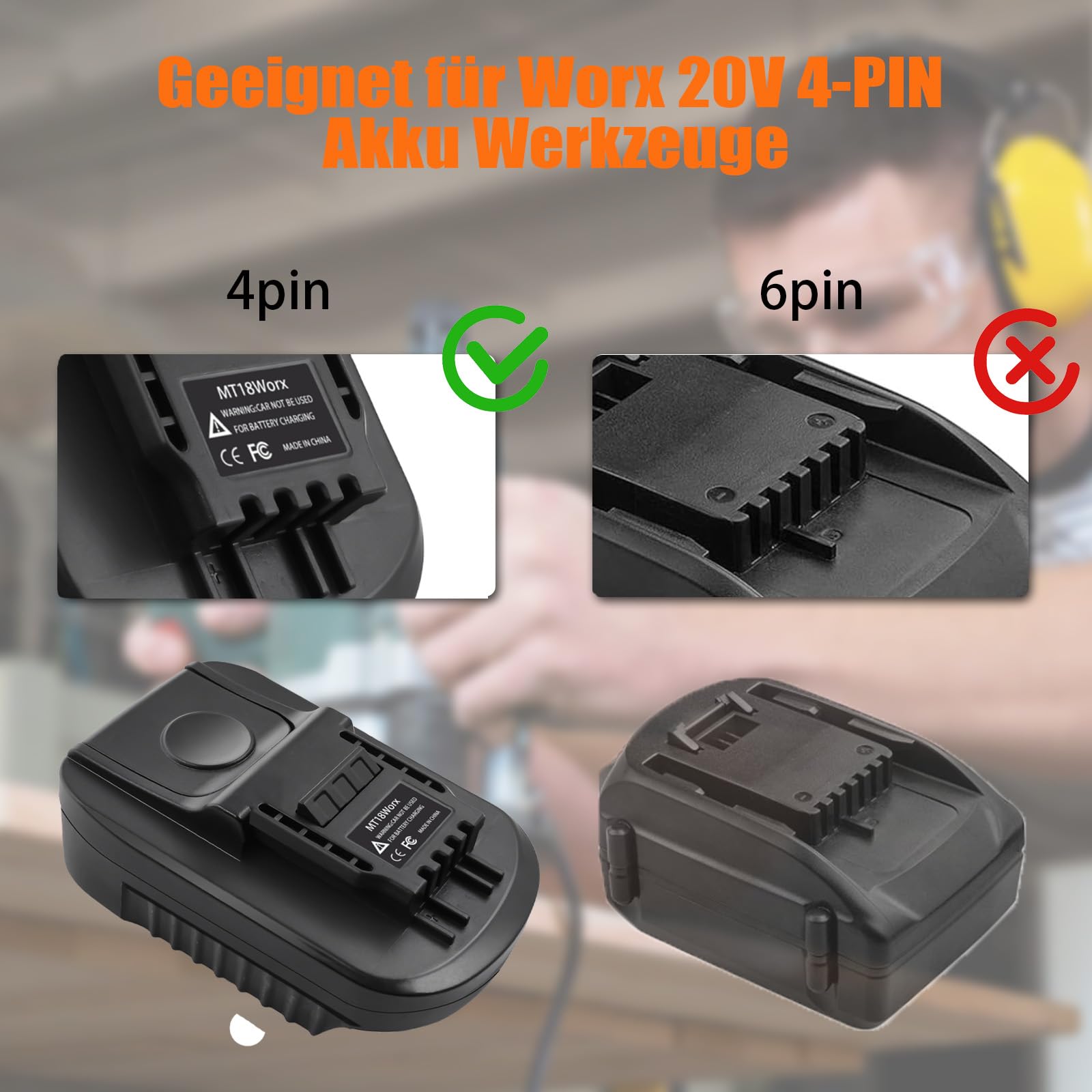 Adattatore Batteria Dayi Per Progetti Fai Da Te – Compatibile Con Batterie A6/A3 Agli Ioni Di Litio, Converte Per Worx E Applicazioni Ad Alta Potenza