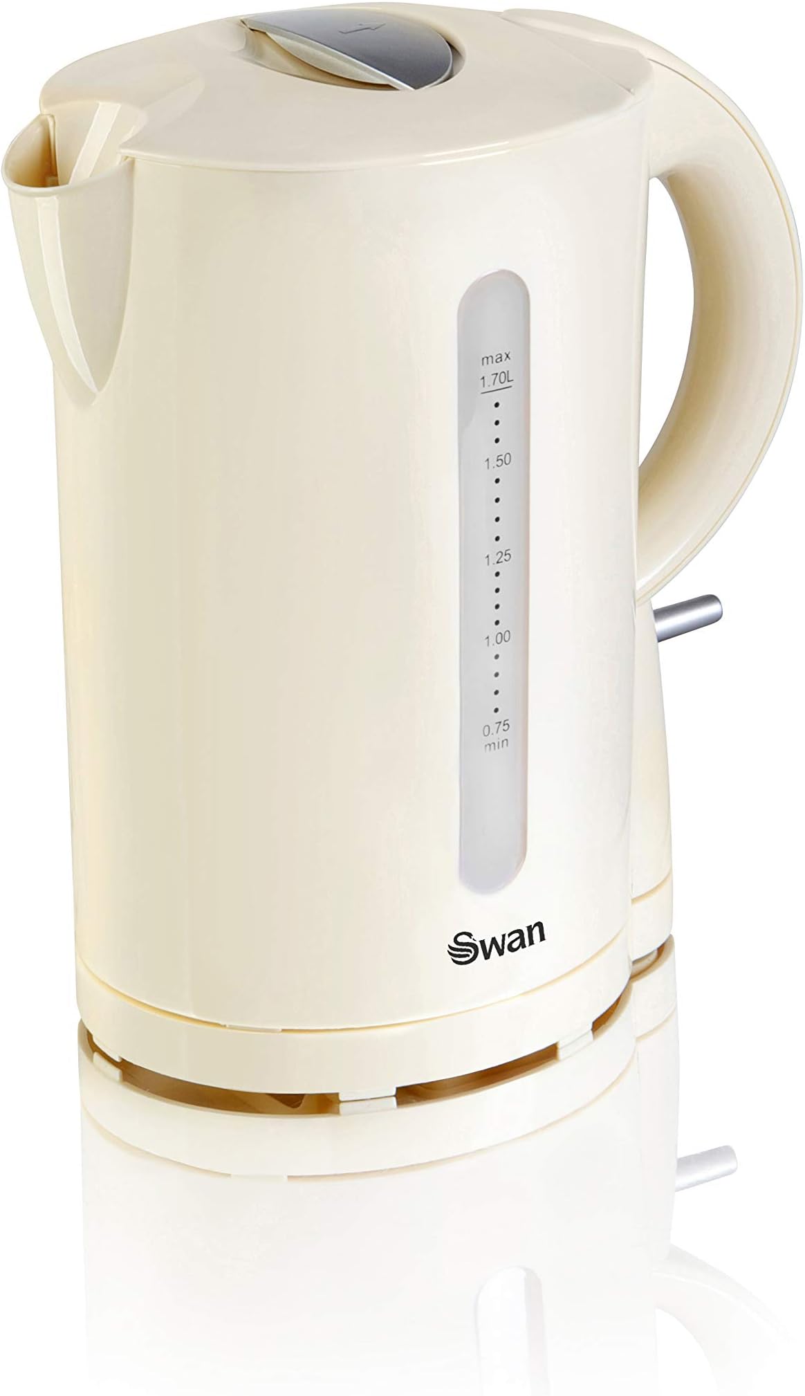 Swan SK18121CREN Jug Kettle with Rapid Boil, Detachable Filter, 1.7L, 2200W, Cream