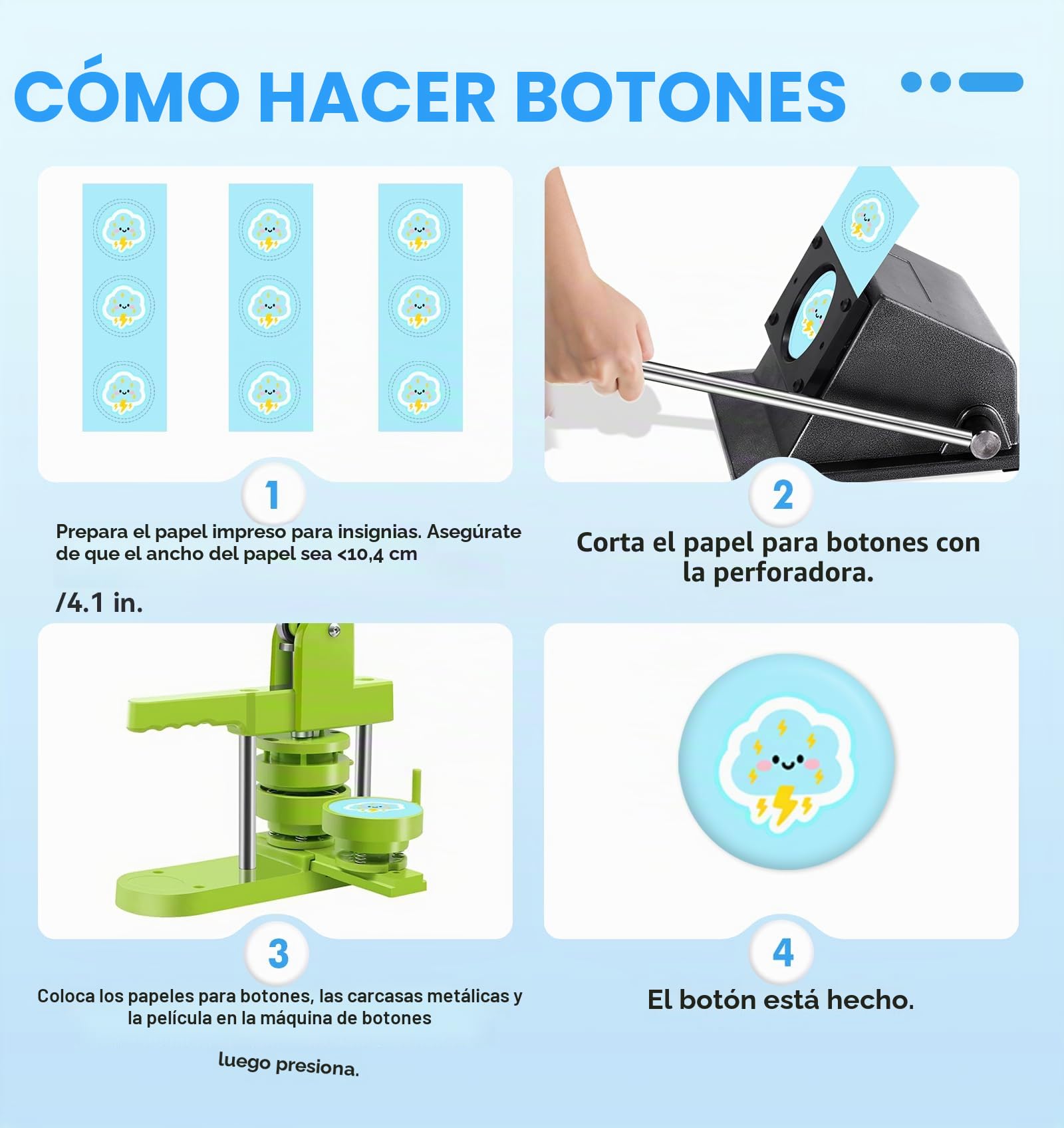 YUCHENGTECH Cortador de Insignia Redonda 32 mm