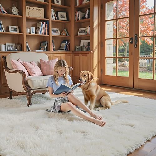 Miniatura 4 de Alfombras para sala de estar, 6 x 9 pies, alfombras para sala de estar, alfombra grande de felpa suave, alfombras peludas para dormitorio, niños y