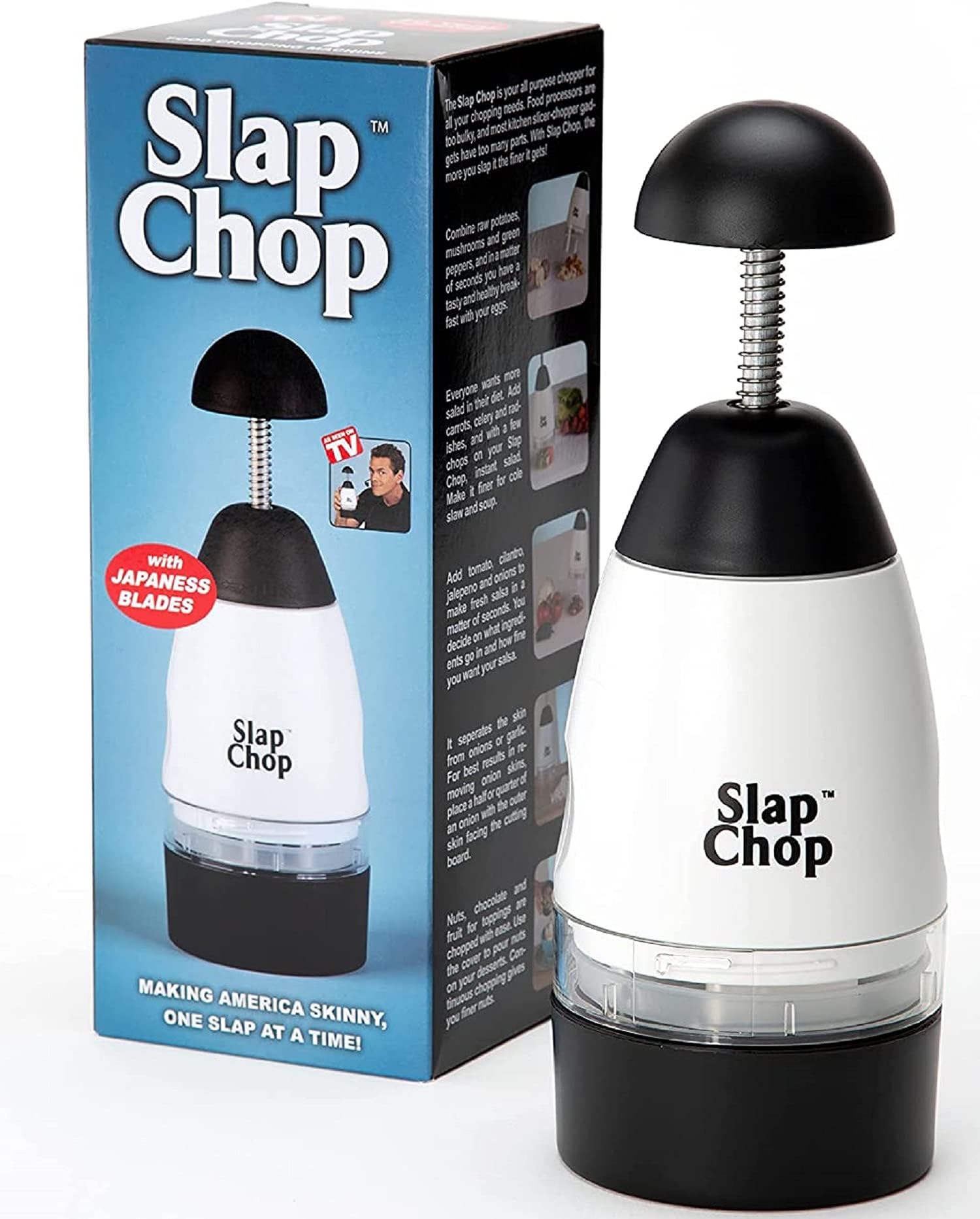 Original Slap Chop Slicer with Japanese Blades | Vegetable Chopper Gadget | Mini Chopper for Salads | Kitchen Accessory