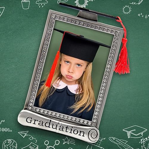 Vista 14 de LASODY Marco de fotos de graduación - Decoración 2025, regalos para él y ella, marco de fotos con borlas