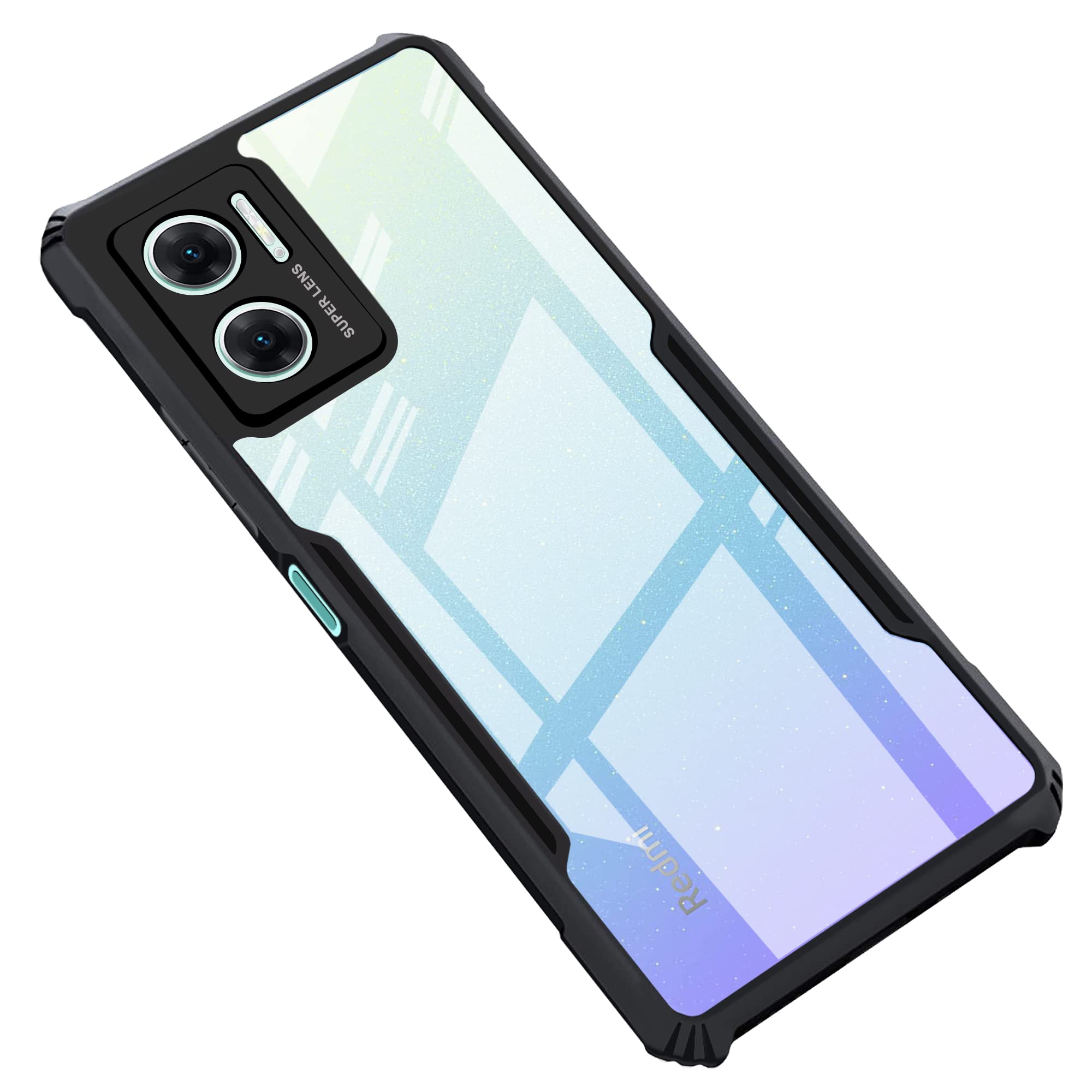 CEDO Redmi 11 Prime (5G) Back Case Cover | Camera Protection Shockproof Bumper-Edge | Acrylic Crystal Clear 360 Degree Protection TPU+PC | Transparent Eagle Back Case Cover (Black) (B0BFN3DCGJ) Amazon Price History, Amazon Price Tracker