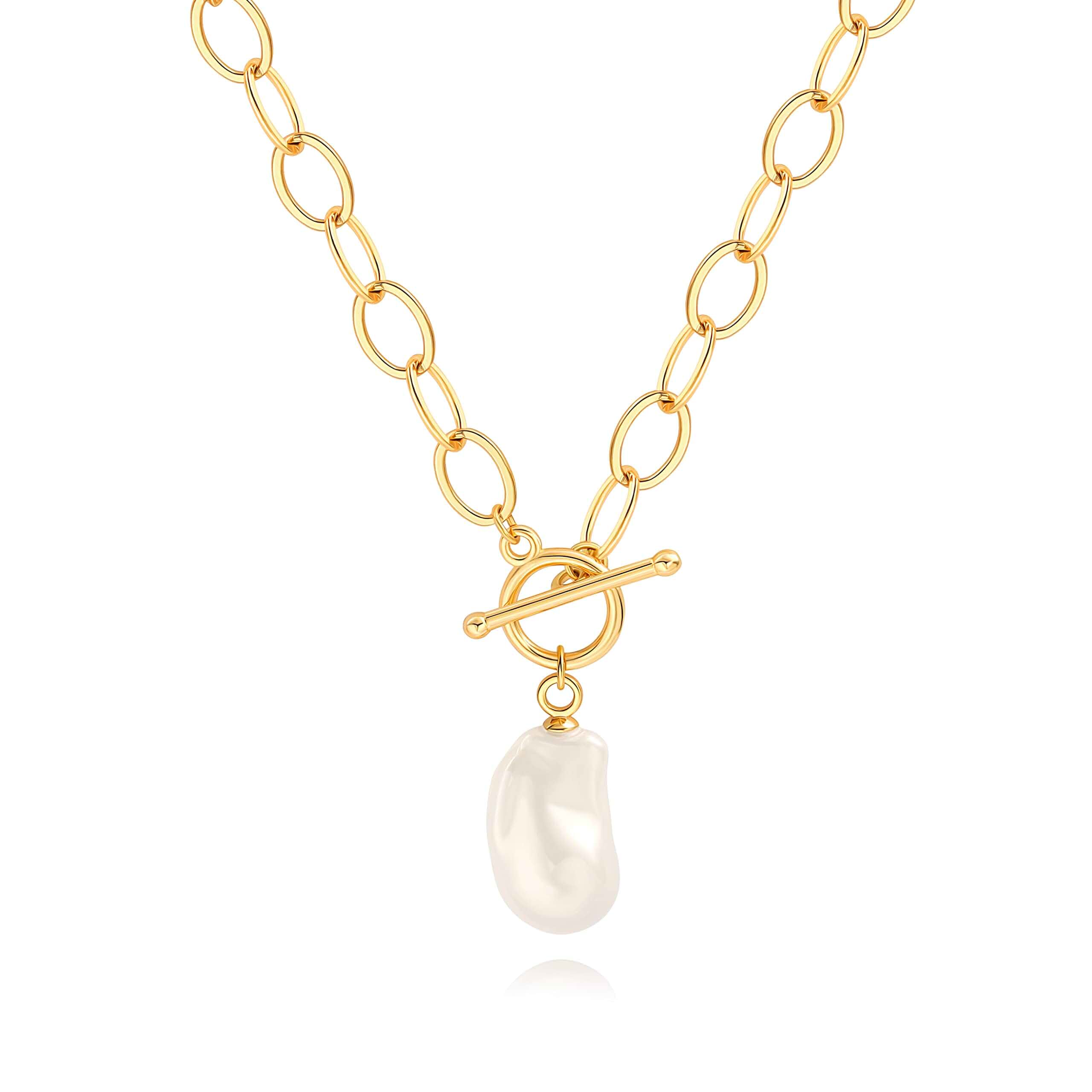 18K Gold Plated Conch Shell Pendant Necklace for Women Coastal Inspired Dainty Chain Necklace Minimalist Beach Jewelry Handmade Necklace