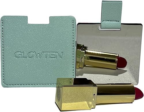 Miniatura 10 de Espejo compacto irrompible de acero inoxidable de mano de viaje cuadrado rosa