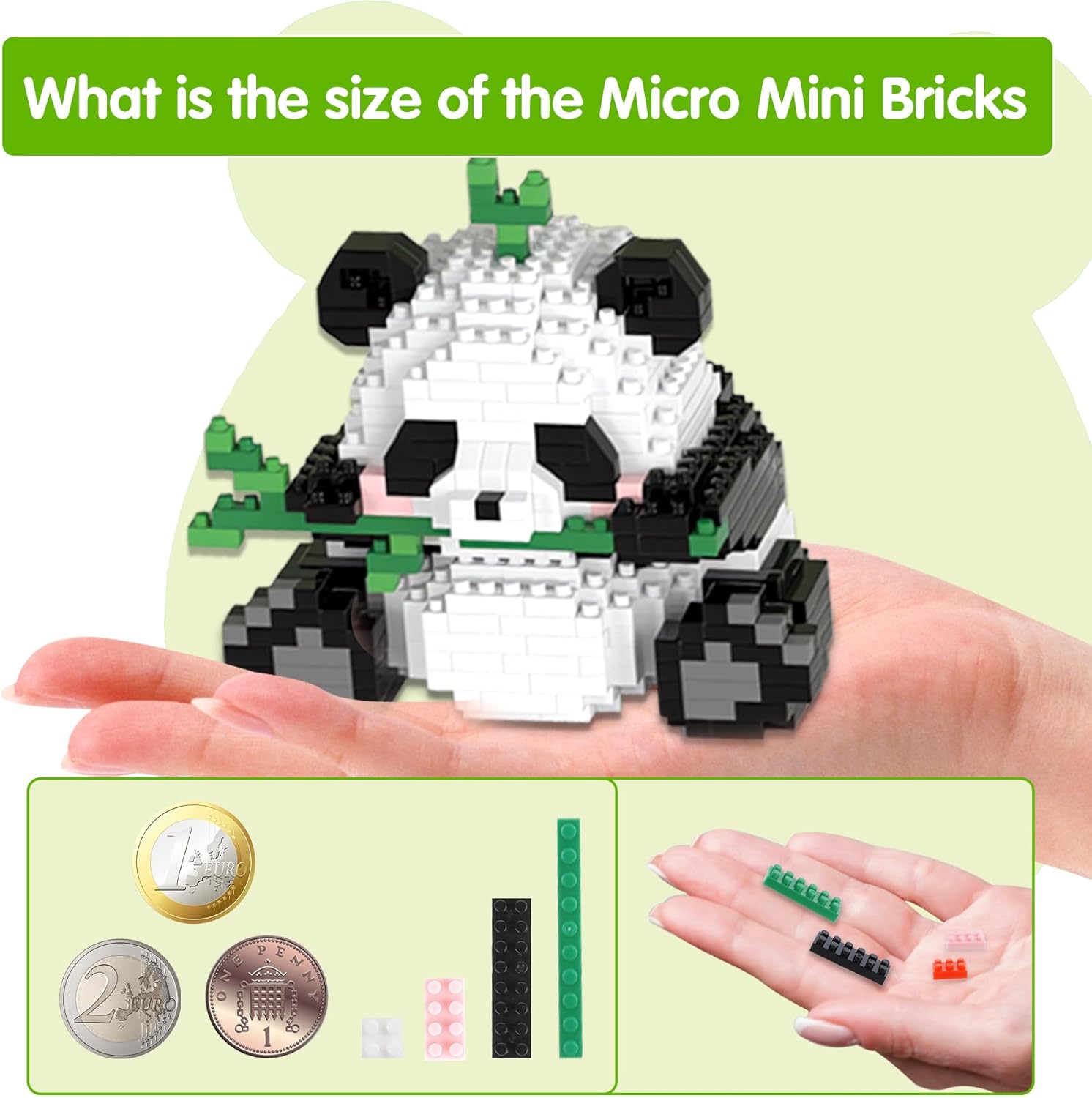 Panda Mini Building Blocks Set, Cute Animals Building Set, Suitable for Children 9+, 3 Animals, Panda A - Image 4
