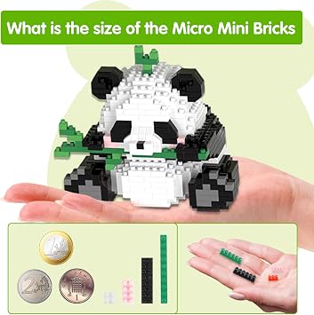 Panda Mini Building Blocks Set, Cute Animals Building Set, Suitable for Children 9+
