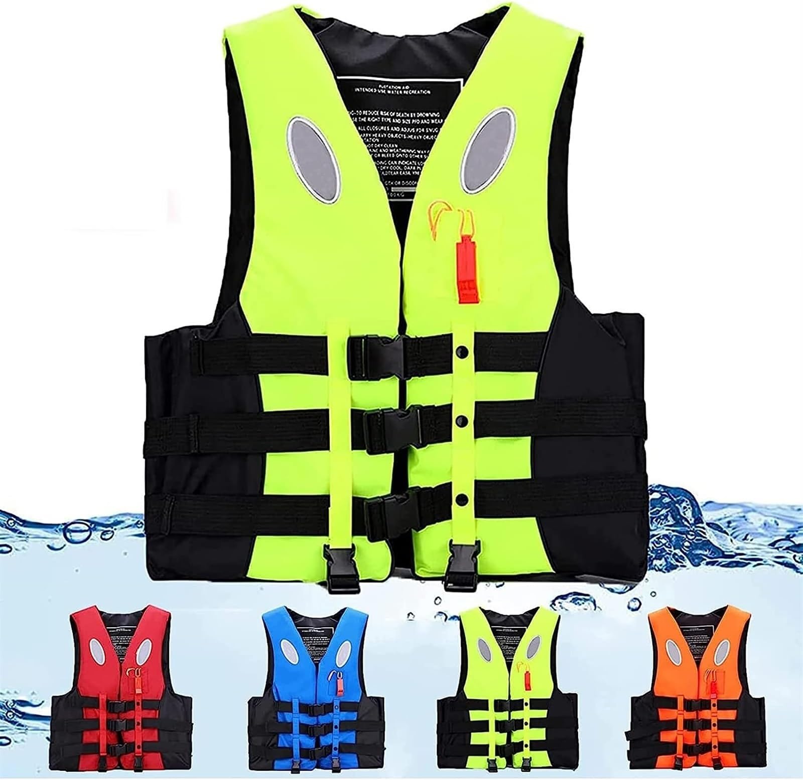 Adult Kayak Vest High Buoyancy Swim Vest Women's Men's Adjustable Safety Jacket Swimming Fishing Outdoor Water Sports，Surfing, Rafting, Kayaking