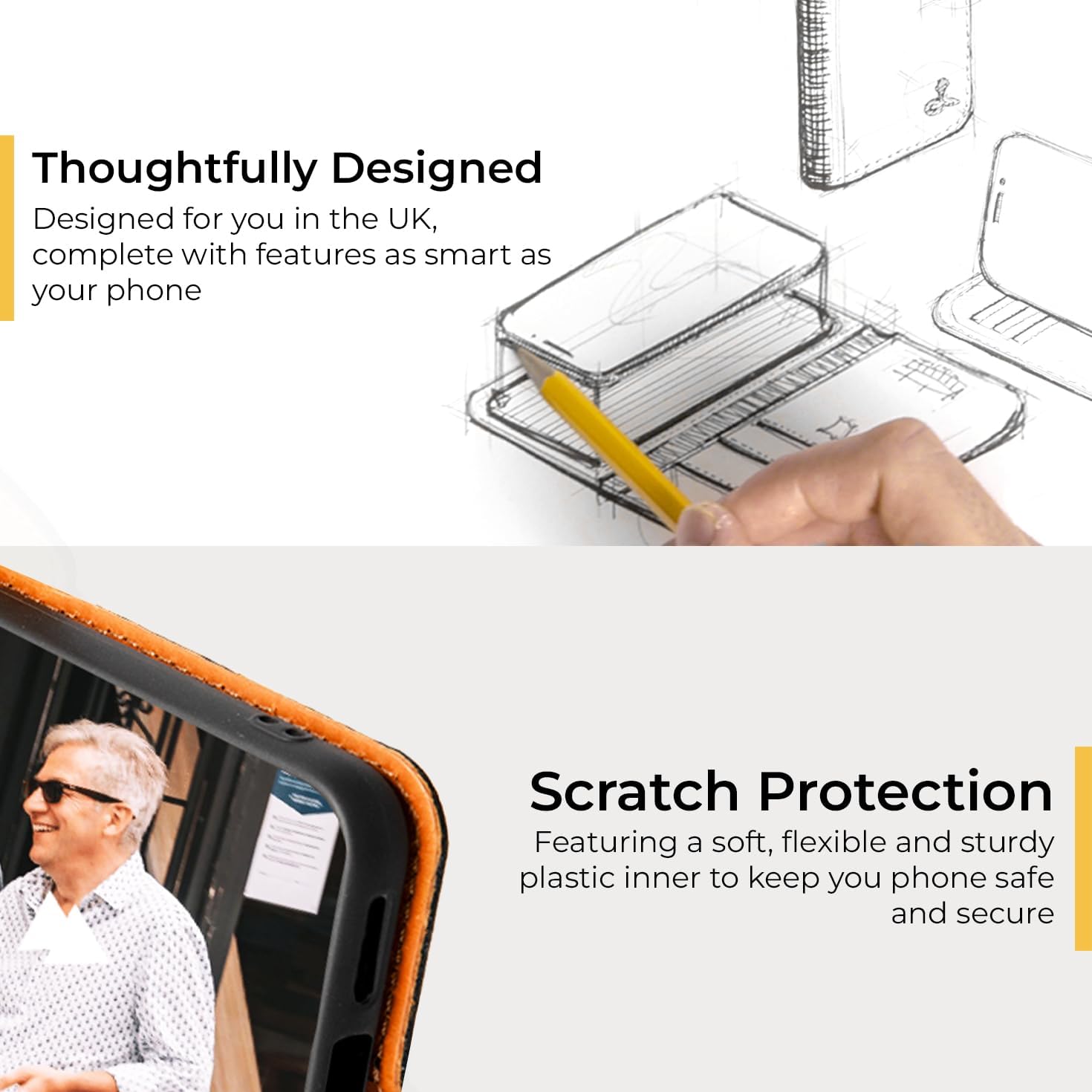 Snakehive Leather Wallet Phone Case for Google Pixel 8 Pro || Vintage Wallet || Genuine Leather with Viewing Stand & 3 Card Holder || Flip Folio Cover with Card Slot (Black)