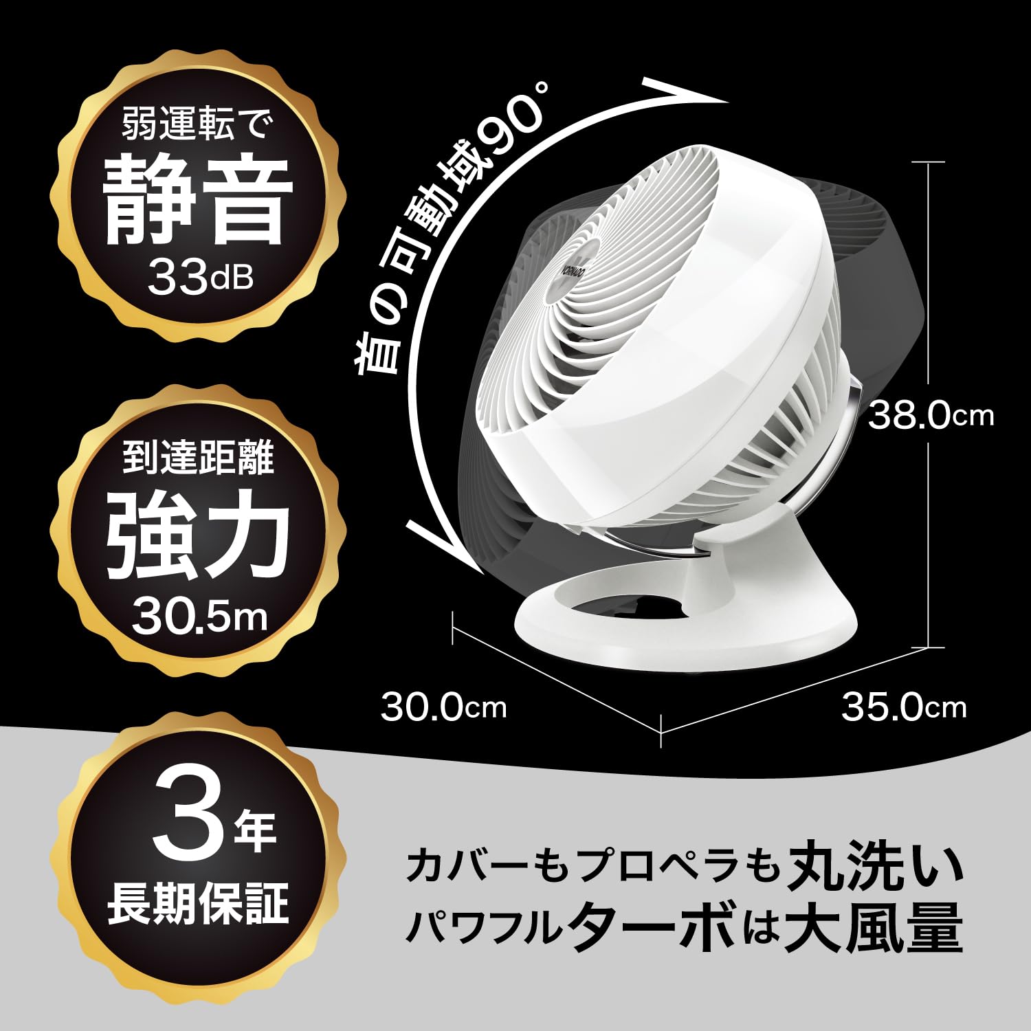 Amazon | ボルネード サーキュレーター タフモーター 35畳 静音