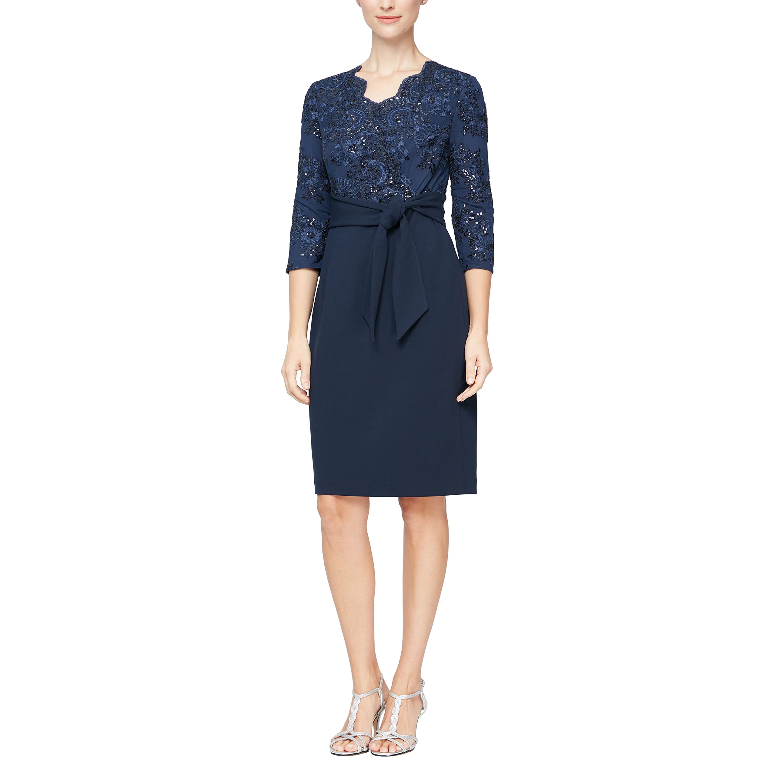 Alex EveningsWomen's Cocktail Dress with Tie Waist