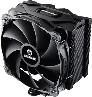 Enermax ETS-F40-FS Solid Black CPU Cooler +200W TDP for Intel/AMD Ryzen, 14 cm PWM High-Pressure Silent Fan, ETS-F40-BK, Black