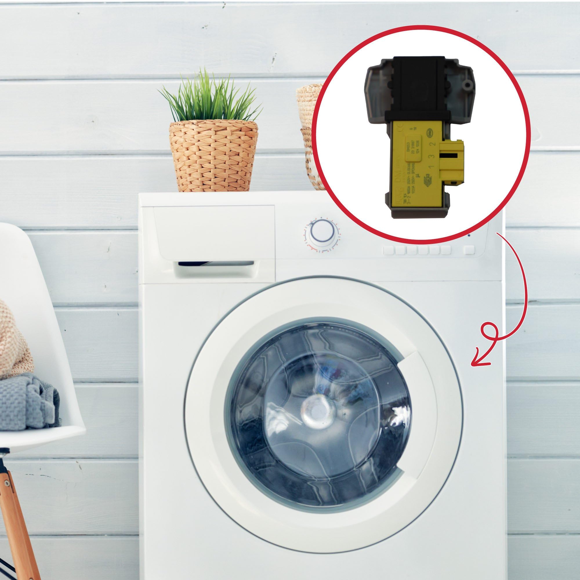 Sécurité De Porte Pour Lave-linge Candy Hoover Iberna - 46002826 / DA78662Q, Beige