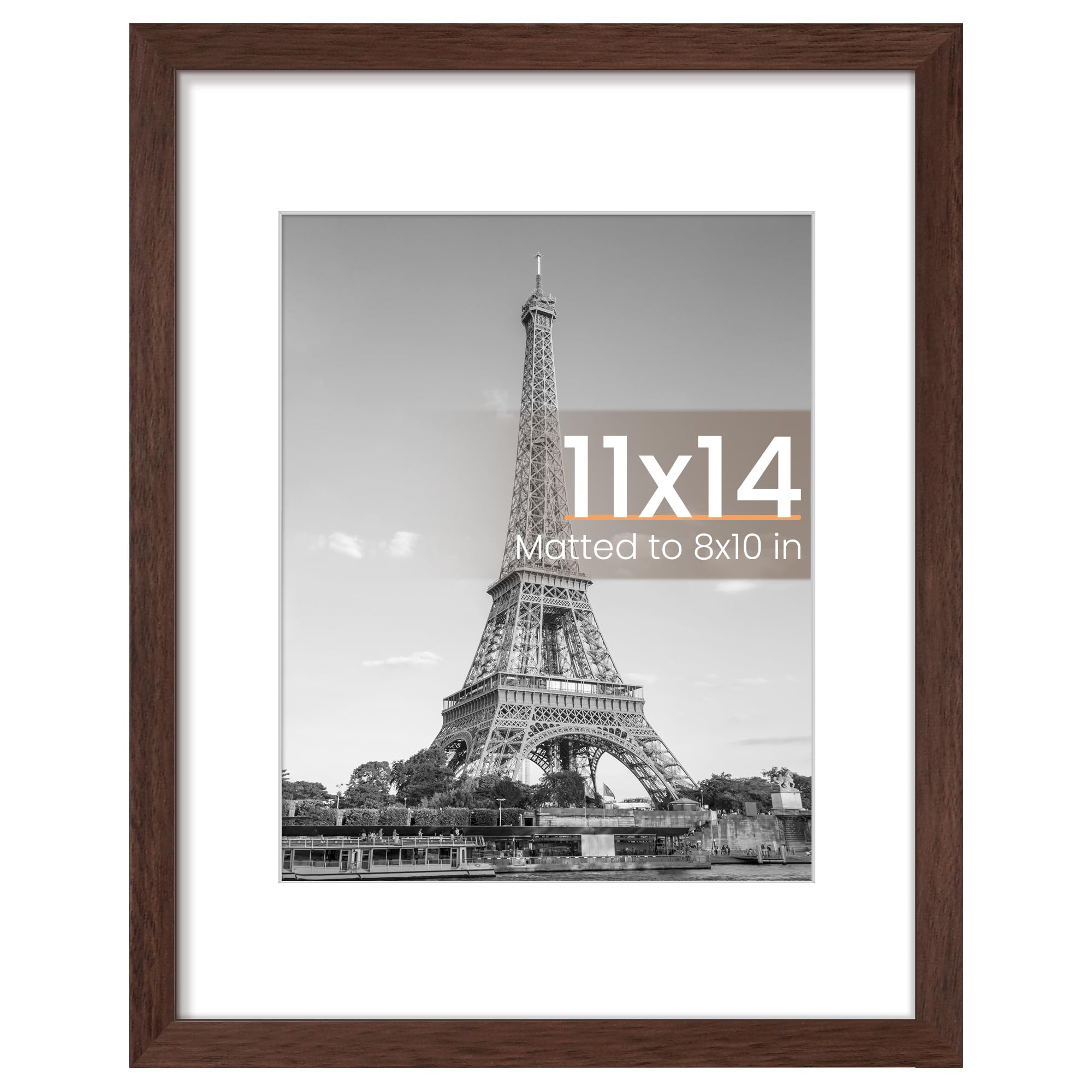 upsimples 11x14 Picture Frame, Display Pictures 8x10 with Mat or 11x14 ...