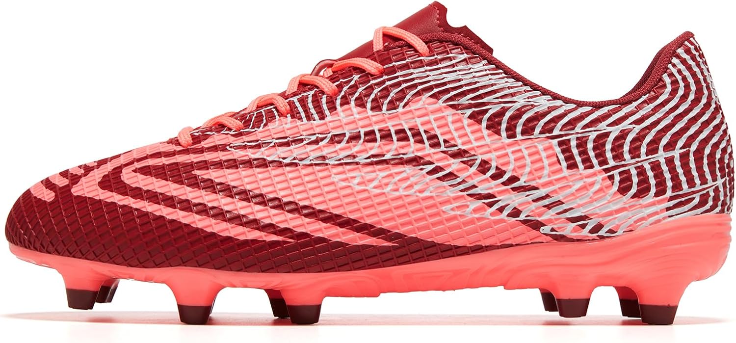 Women's Soccer Cleats for Men Outdoor Rugby Football Shoes Lightweight Withe Lace Sneakers