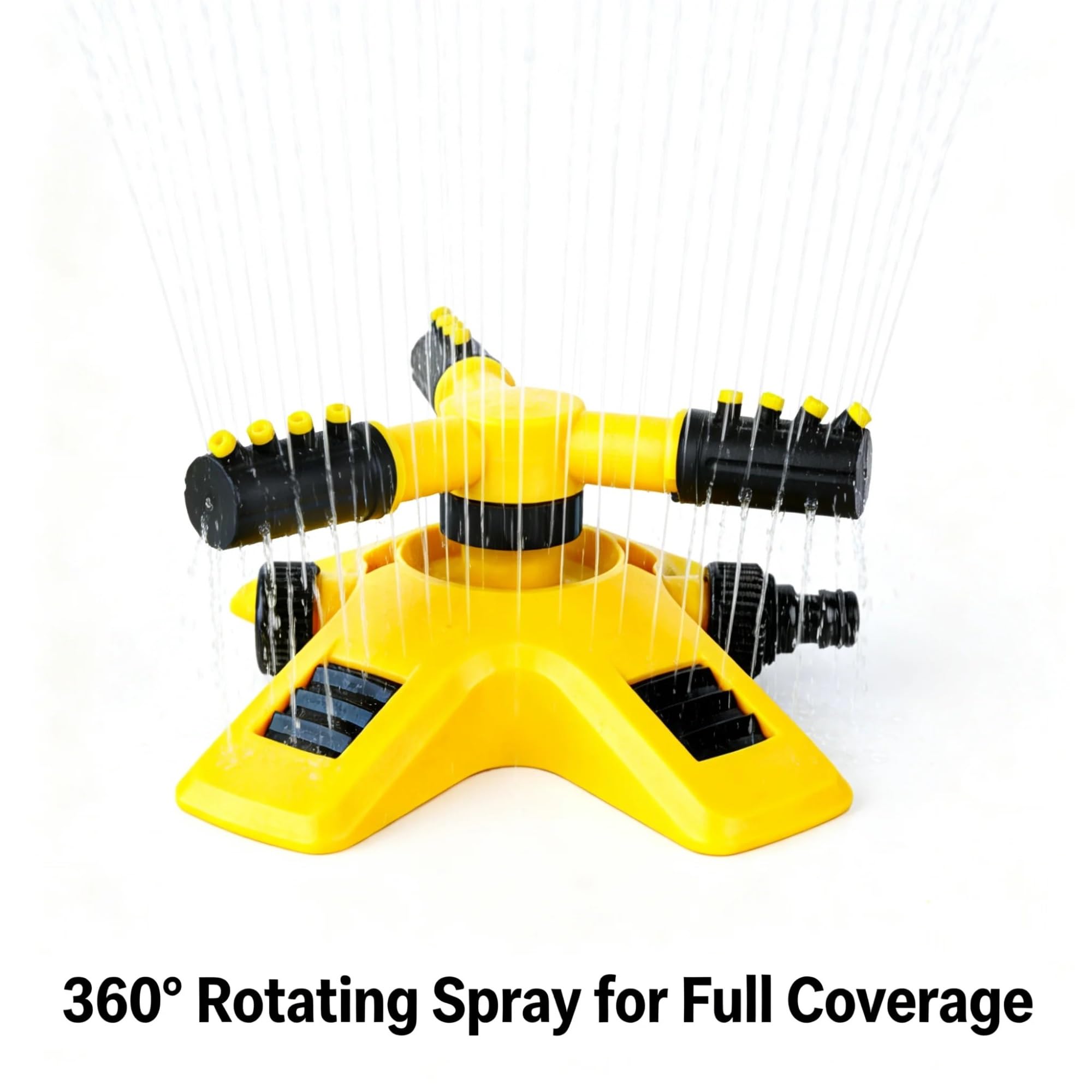Irrigatore rotante a 360° per giardino, irrigazione automatica per aiuole, verdure, erba (4 punti, 30 m)
