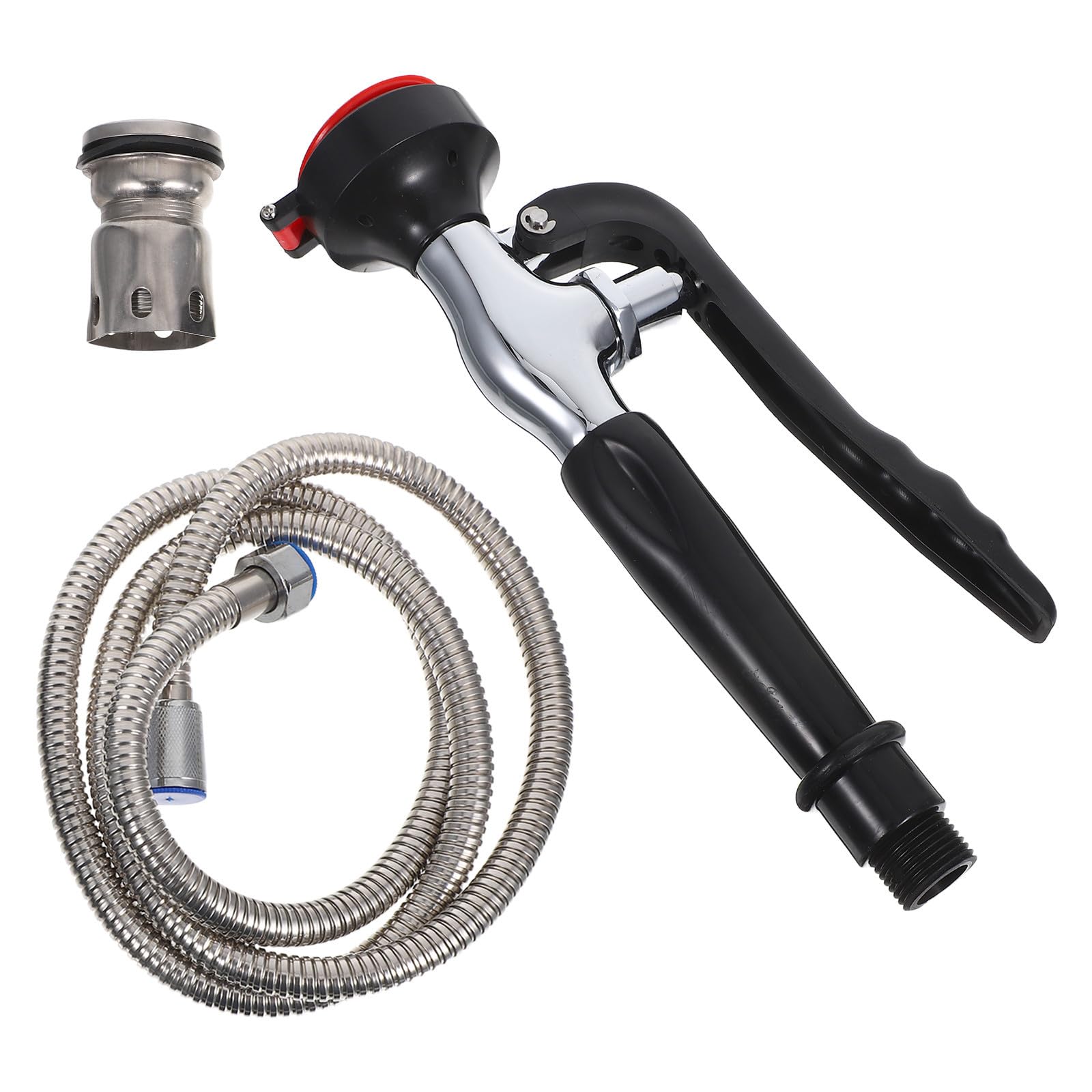 jojofuny Robinet de Lavage Oculaire Portable en Acier Inoxydable avec Pulvérisateur et Tuyau Flexible pour Usage Médical et Chimique Activation Instantanée et Commutation Rapide