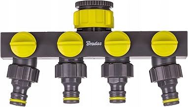 Bradas LE-03033K 3461 Water Distributor 4-Way 4-Way 4-Way for Garden Hose Stopcock Hose Distributor