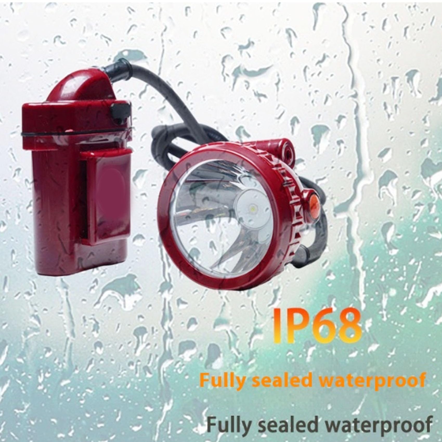 Linterna frontal LED recargable, luz de minería impermeable, lámpara de tapa a prueba de explosiones para casco duro, linterna de cabeza de batería de larga duración para camping, senderismo, correr