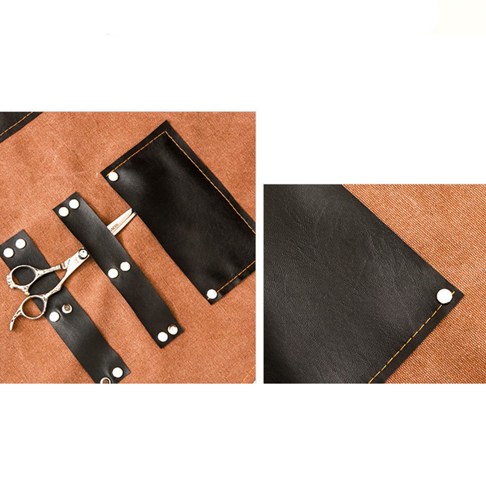 Grembiuli da cuoco for uomo e donna con tasche, grembiule lavoro for cucina, ristorante, barbecue, pittura, artigianato, marrone