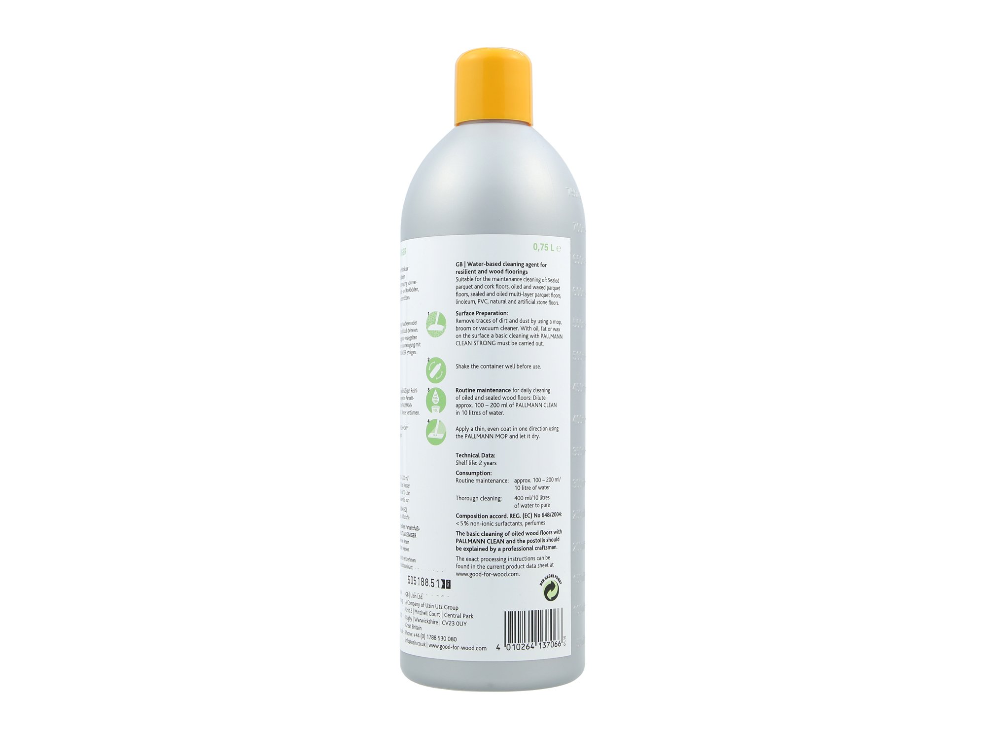 HEVO® Pallmann Vollpflege Set für geölte Parkett- und Holzfußböden - 1x Magic Oil + 1x Neutralreiniger je 750ml