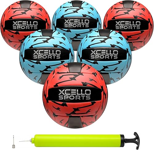 Miniatura 7 de Paquete múltiple de voleibol de varios colores con bomba (relámpago rojoazul)