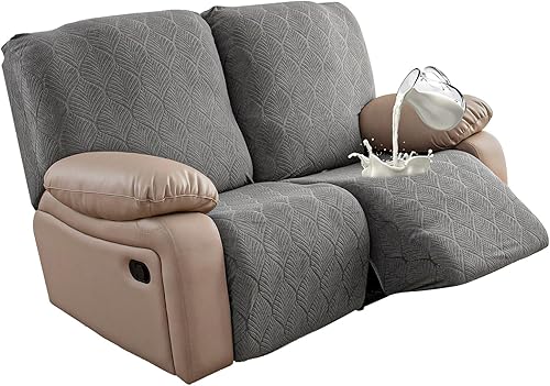Miniatura 45 de Fundas de sofá reclinable 100% impermeables, 3 piezas cubiertas elásticas para sofá reclinable para sofá de 3 cojines, apto para mascotas, fundas de
