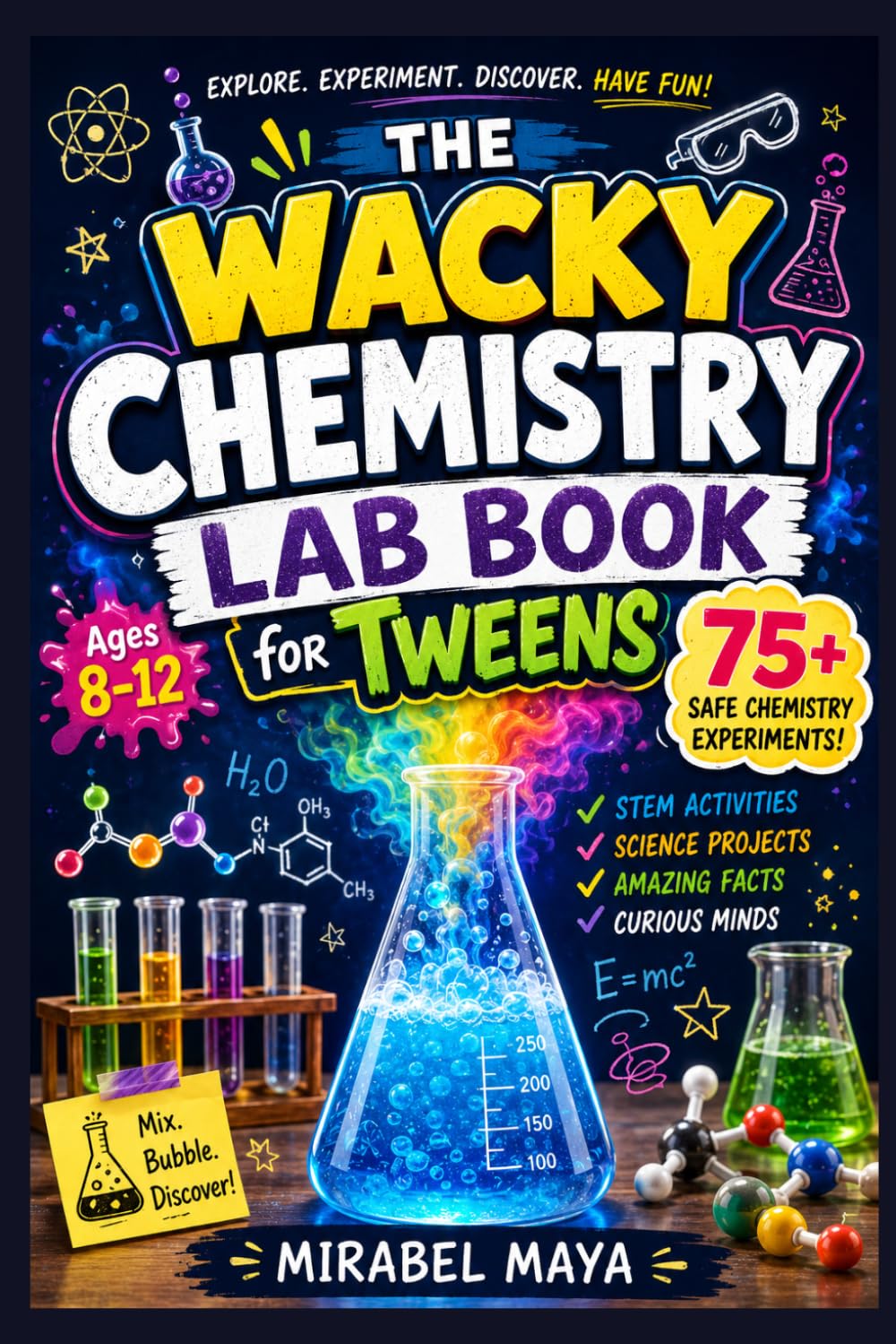 The Wacky Chemistry Lab Book for Tweens: 75+ Safe Chemistry Experiments, STEM Activities, Science Projects, and Amazing Facts for Curious Minds Ages 8–12