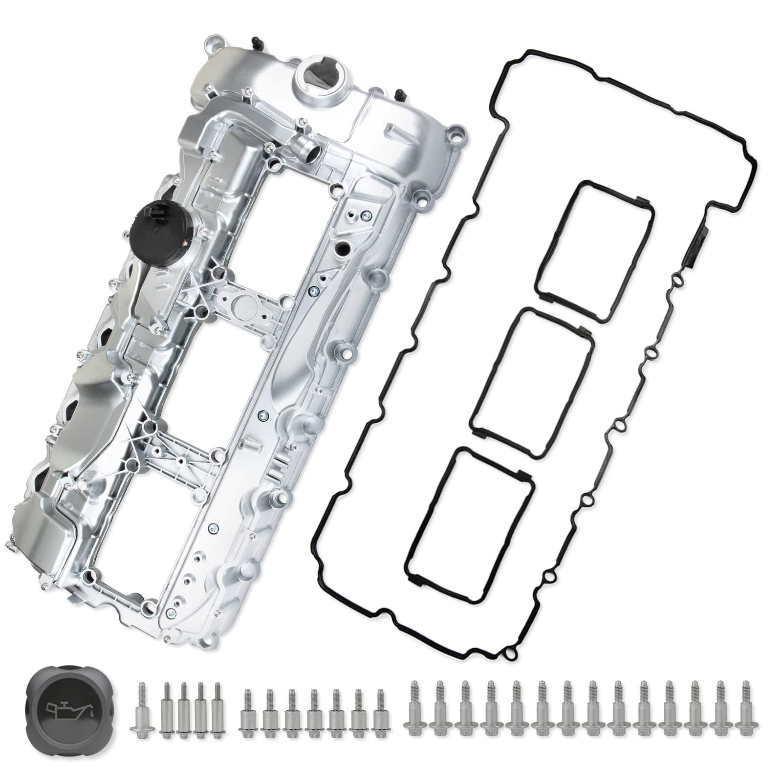 Photo 1 of MILIPARTS Engine Valve Cover Kit Compatible with BMW 2011-2014 X3 X5 X6 335i 535i 2013-2014 740i 2012-2014 640i 2011-2013 135i Part 11127570292