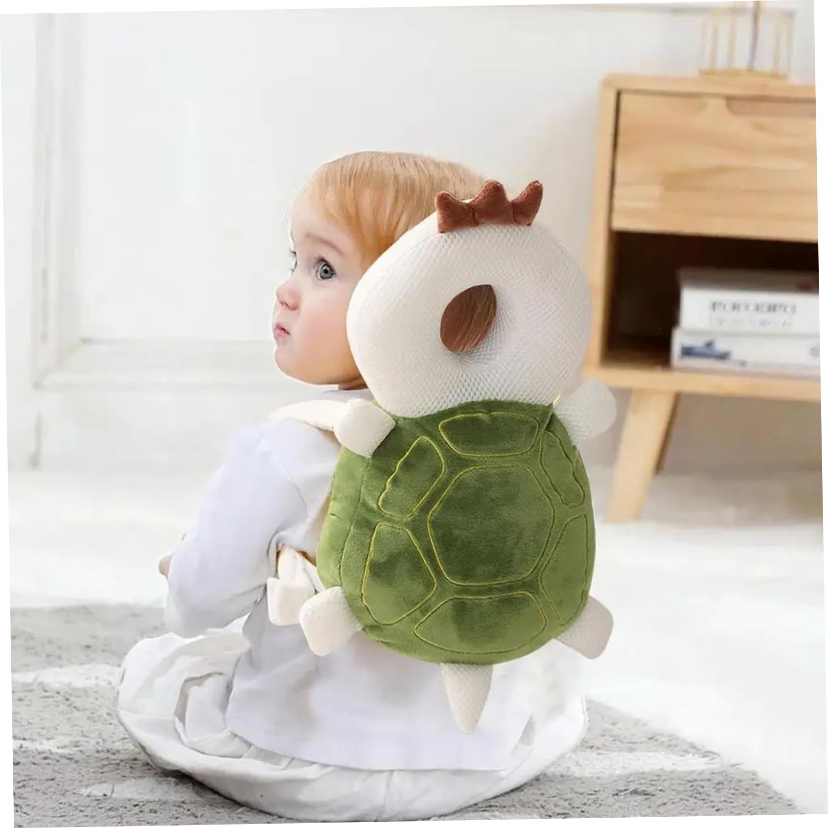 Sac à Dos Protecteur Tête Bébé Migne Bee – Jaune, Avec Sangle Poitrine Et Grelot Anti-Chute