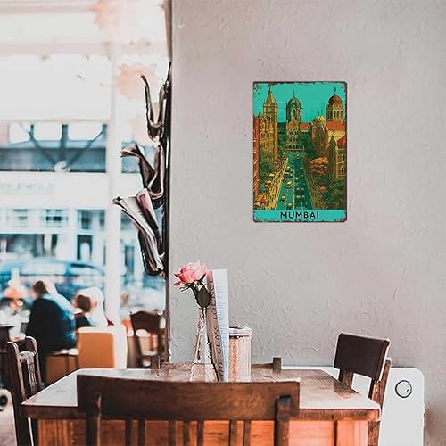 Miniatura 5 de Funny Metal Sign Mumbai, India - Cultural City Poster Wall Art Tin Signs For Home Man Cave Office Bedroom Wall Decor 8x12inch