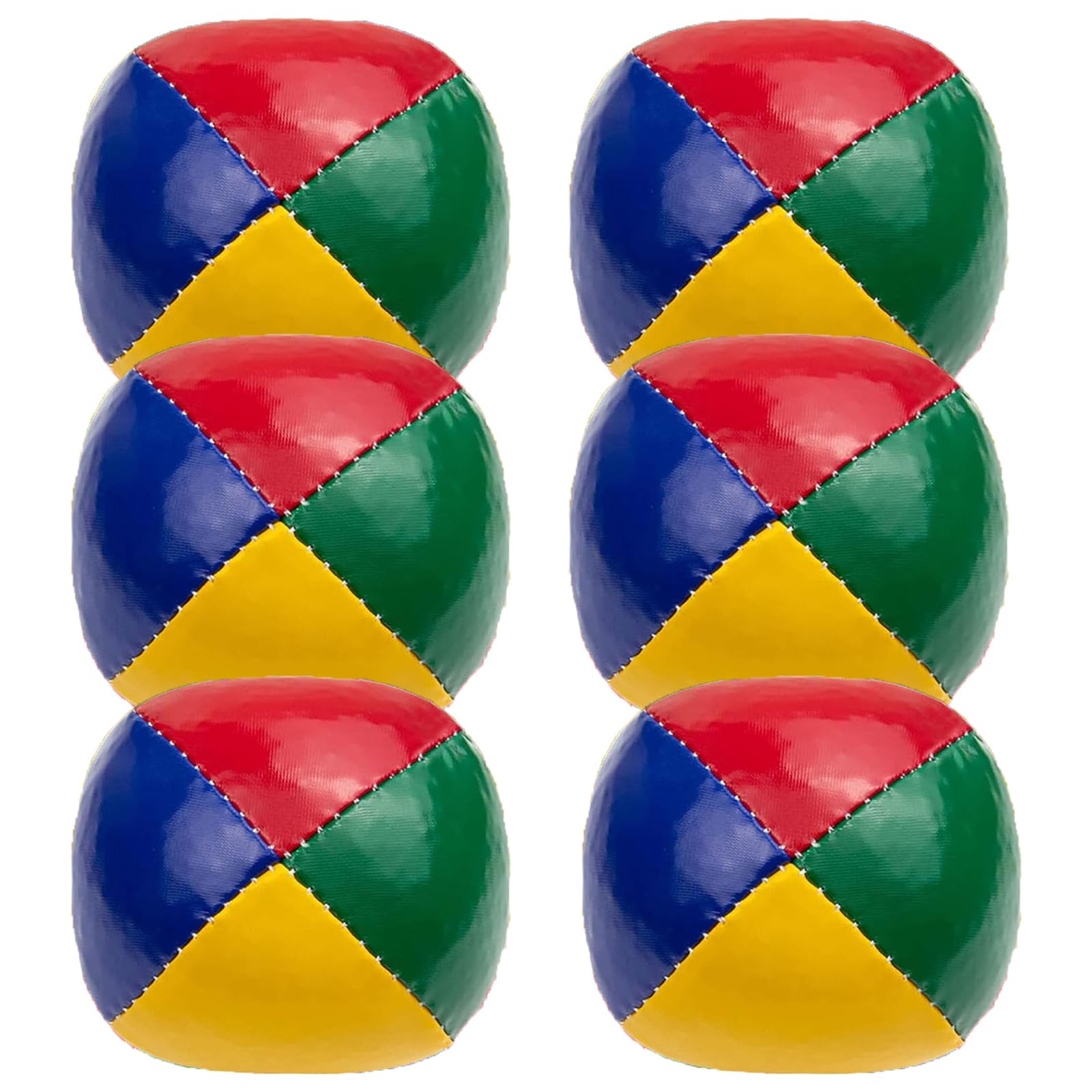 ZQuintuplian 6-Piece Soft Juggling Balls for Kids - 5cm Durable Practice Set, Multicolor