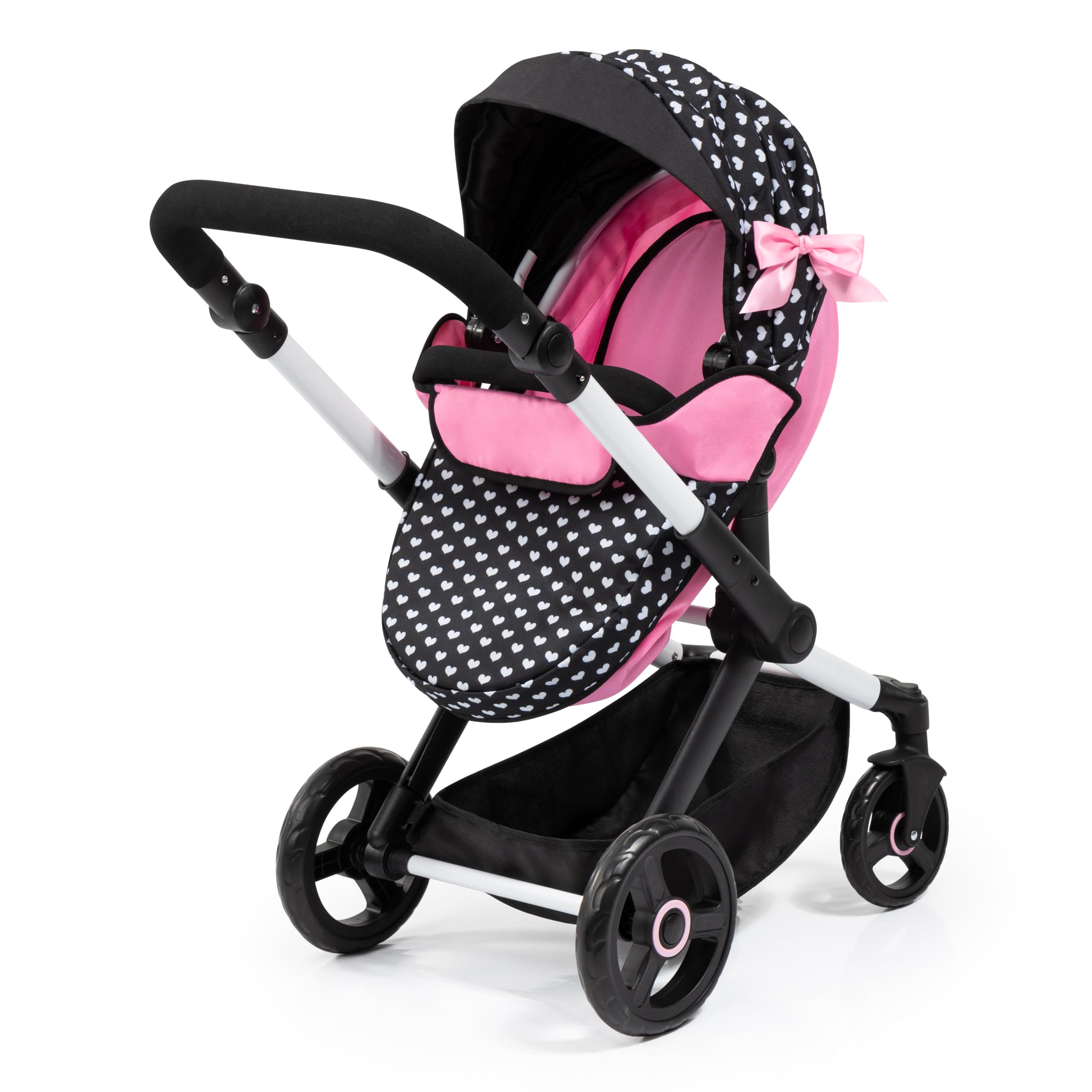Bayer Design Cochecito de muñeca XEO, Convertible, Regulable en Altura | cuna de viaje, bolsa, saco de dormir, accesorios