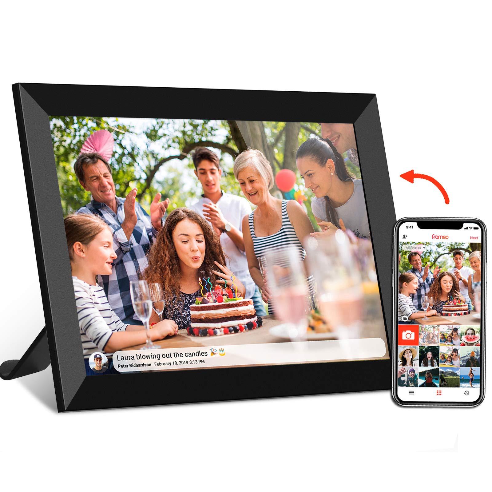 Buy FRAMEO WiFi Digital Photo Frames with Touch Screen, 8 Inch 1280x800