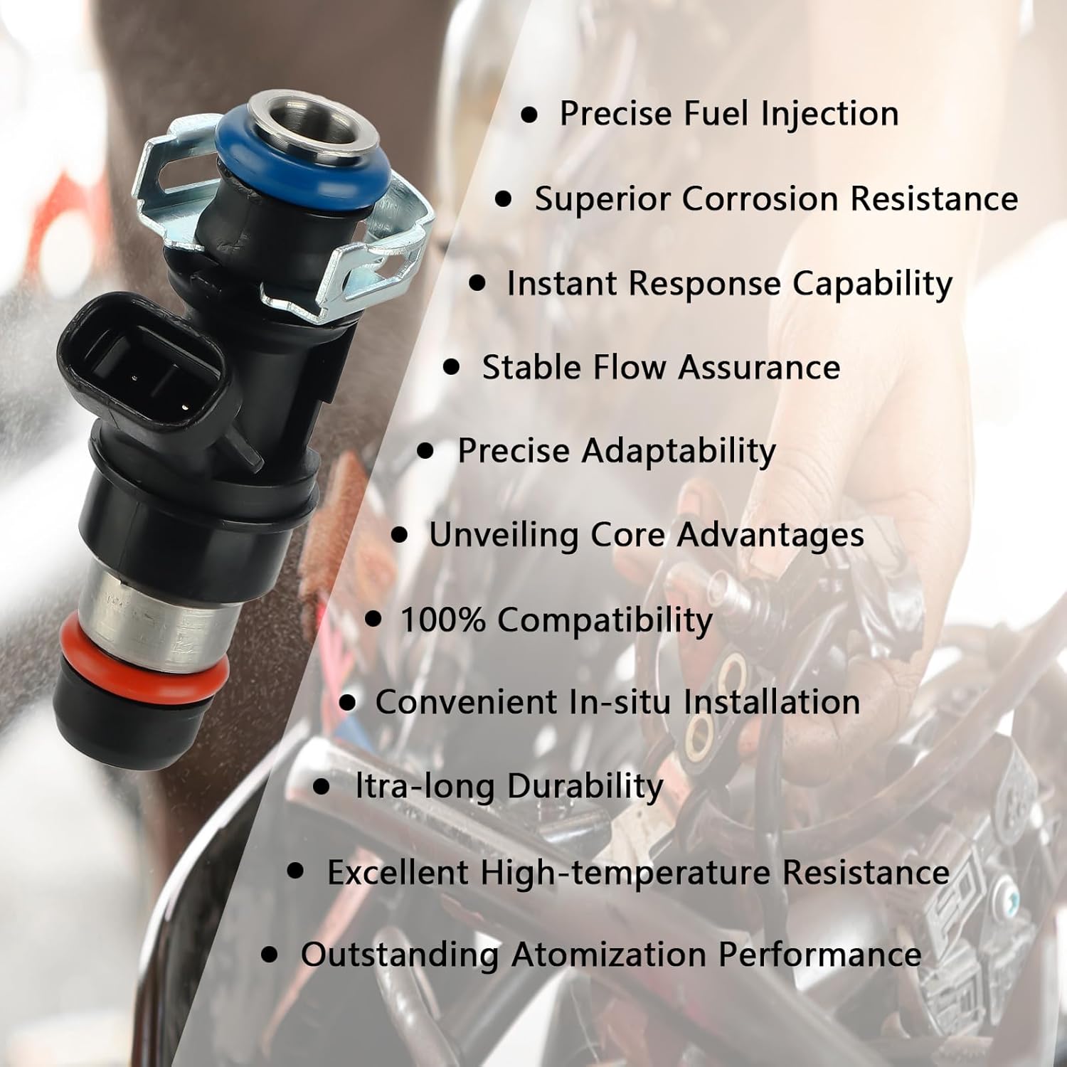 17113553 Fuel Injectors (Set of 8) Compatible with Chevy Silverado Tahoe Express GMC Sierra 1500 2500 3500 Yukon Savana 4.8L 5.3L 6.0L V8 (2 Holes) for # 4G1132 MP-10006