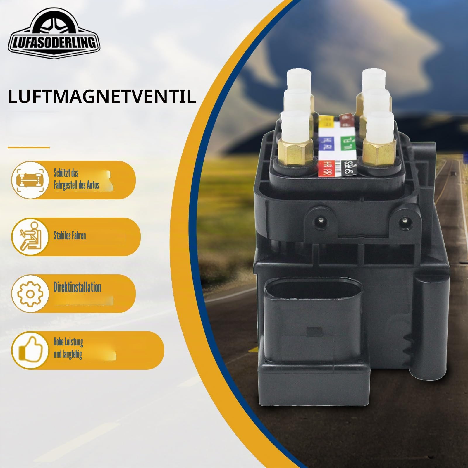 Luftfederung Ventilblock für Mercedes-Benz W164 W166 W251 GL320 GL350 ML250 ML63 CL550 S350 S400 S550 S600 R320 R350 ML350 W166 Ventilblock 2513200058 A2513200058 1643201204 2123200358