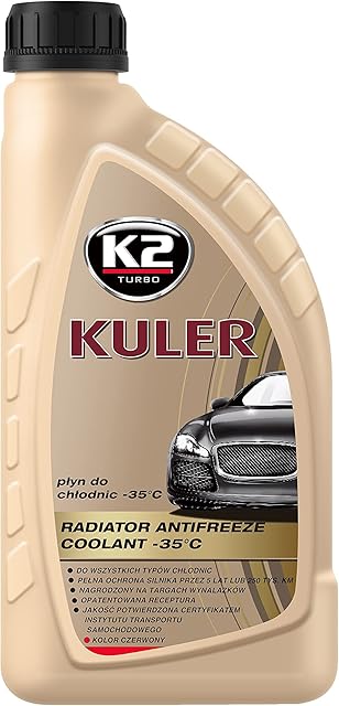 K2 radiator antifreeze ready mix, G12 / G12plus, long life, red colour, down to -35°C, coolant, antifreeze, suitable for all car makes, 1L