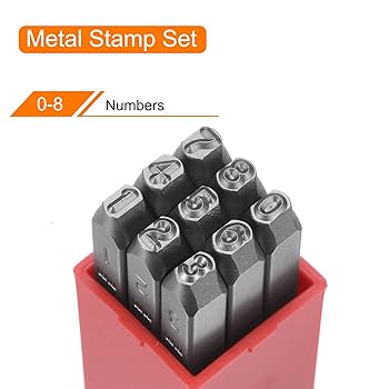 back number バッチ HARFINGTON 9pcs Number Stamp Set 5/32