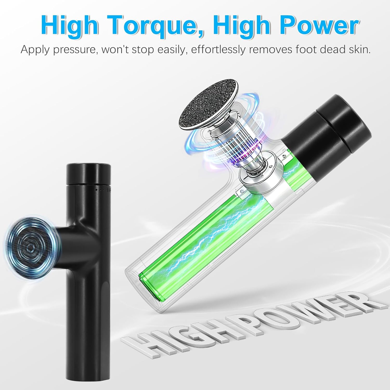 Rechargeable Electric Callus Remover with Strong Power, Adjustable Speeds Electric Foot File Callus Remover Foot Sander for Men Women Dead Skin, Hard Calluses, Cracked Heel, FCR-6